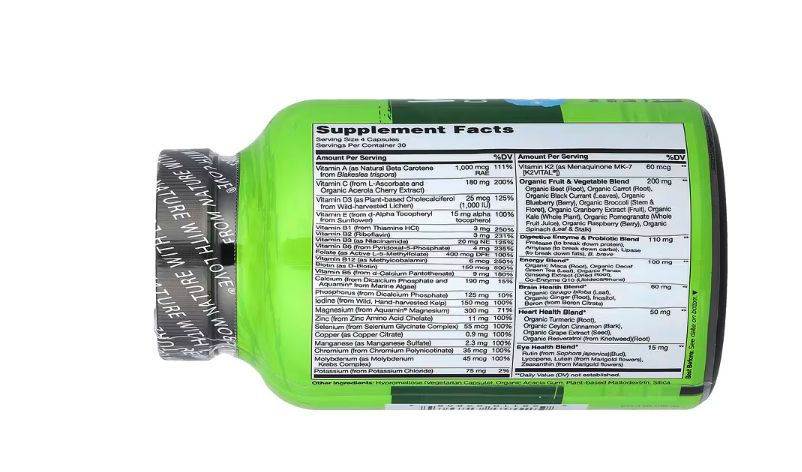 naturelo, Мультивитаминный комплекс из цельных продуктов, для мужчин, 120 вегетарианских капсул
