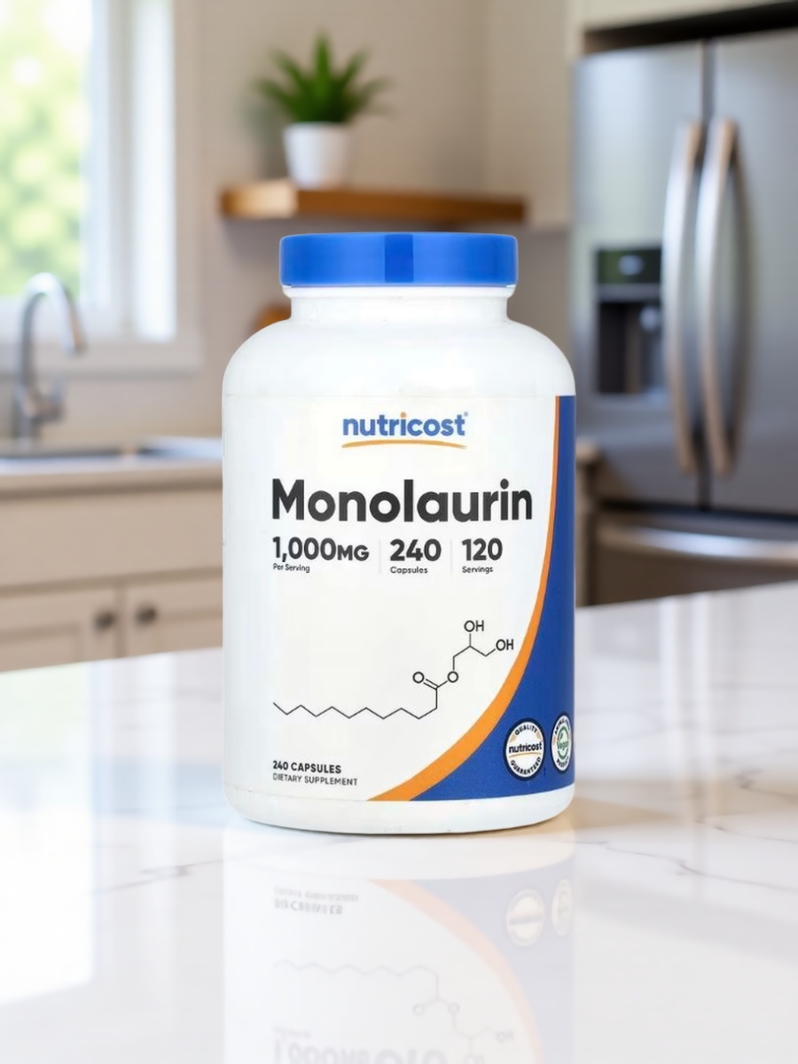 Монолаурин Nutricost 240 капсул, 365 мг