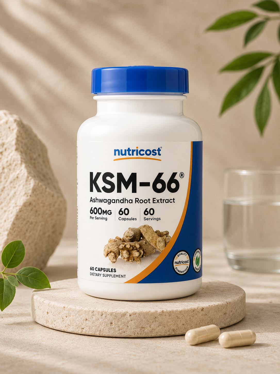 Nutricost, KSM-66®, экстракт корня ашваганды