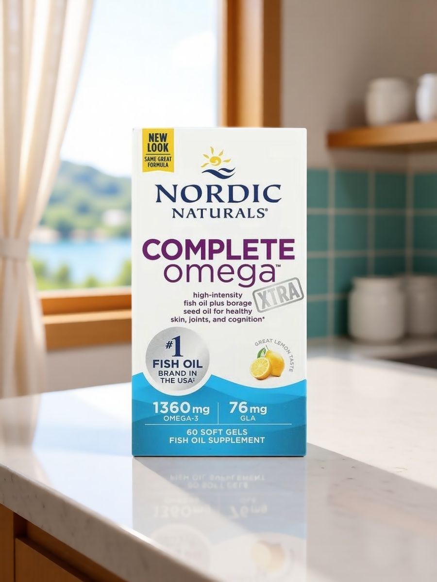 Упаковка Nordic Naturals Complete Omega Xtra, 60 капсул с омега 3