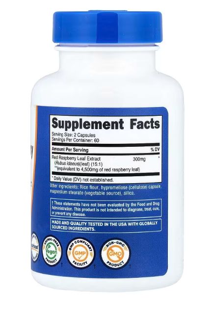 Nutricost, листья красной малины, 120 капсул — изображение 3
