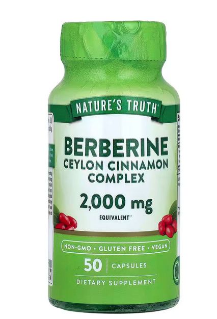 Бербериновый комплекс Nature's Truth с цейлонской корицей 50 капсул
