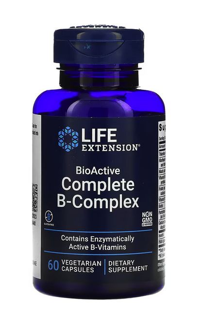 Витамины группы B Life Extension, 60 вегетарианских капсул