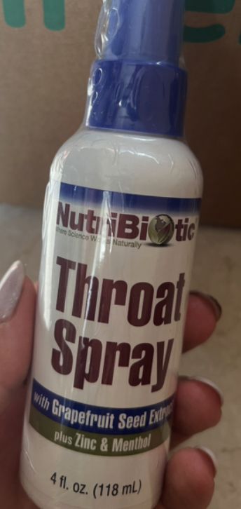 NutriBiotic, спрей для горла с экстрактом косточек грейпфрута, цинком и ментолом, 118 мл (4 жидк. унции) — изображение 3