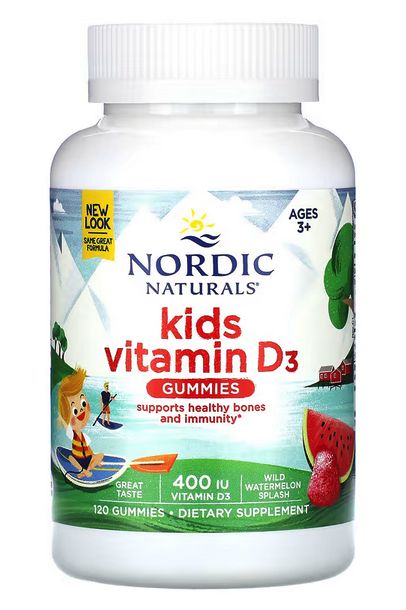 Витамин Д3 Nordic Naturals для детей, 120 жевательных таблеток со вкусом арбуза