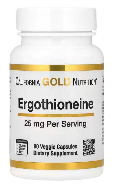 Эрготионеин 25 мг, 90 растительных капсул California Gold Nutrition