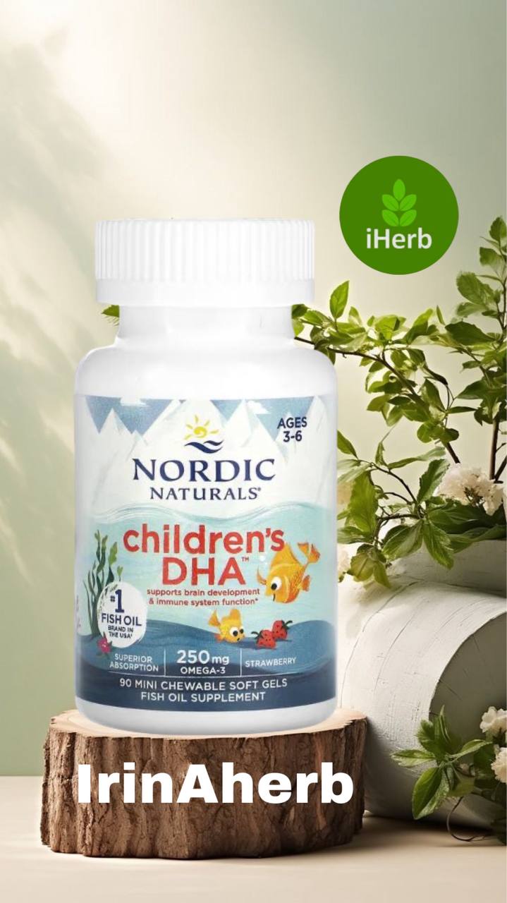 Nordic Naturals Children's DHA, 90 жевательных капсул, клубника