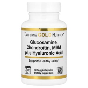 California Gold Nutrition, Total Veggie Joint, добавка для поддержки суставов, с глюкозамином, хондроитином, МСМ и гиалуроновой кислотой, 90 растительных капсул